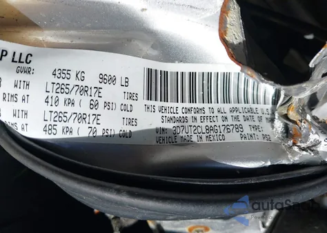 2010 Dodge Ram 2500 Slt z USA, uszkodzony, nr VIN 3D7UT2CL8AG176789